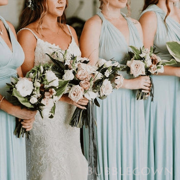 A-line Mismatched Cheap Long Custom Bridesmaid Dresses , BGB0070