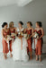 Popular Satin Mermaid Long Custom Spaghetti Straps Bridesmaid Dresses, BGB0088