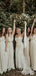 A-line Chiffon Long Custom V-neck Bridesmaid Dresses, BGB0106