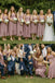 Sexy Dusty Rose Straps Long Custom Side Slit Bridesmaid Dresses, BGB0112
