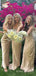 Spaghetti Straps Champagne Satin Long Custom Mermaid Bridesmaid Dresses, BGB0114