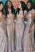 Mismatched Sequins Mermaid Long Custom Bridesmaid Dresses, BGB0128