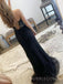 Popular Mermaid Tulle Appliques Sweetheart Long Sleeves Long Evening Prom Dresses, Custom Strapless Prom Dresses, BGS0279