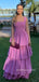 Gorgeous Purple A-line Long Evening Prom Dresses, BGS0373