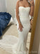 Ivory Sequins Mermaid Long Evening Prom Dresses, Spaghetti Straps Wedding Dress, BGS0410