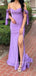 Off Shoulder Purple Mermaid Long Prom Dresses, Sweetheart prom dress, BGS0451