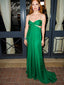 Sexy Green Spaghetti Straps Backless Long Prom Dresses, BGS0483