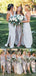 Spaghetti Strap Side Split Long Bridesmaid Dresses for Wedding Party, BG51380
