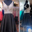 Black Beaded Top Open Back Sparkle Homecoming Dresses, BG51475