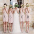 Mismatched Short Lace Blush Pink Mini Bridesmaid Dress, BG51284