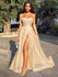 Popular Sparkle Side Split Long Prom Dresses FP1117