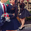 Black Long Sleeves Open Back Popular Homecoming Dresses, BG51466