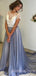 Short Sleeve Open Back Unique Design Long Prom Dress, BG51499