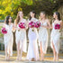 Chiffon Side Split Sexy Tea Length Wedding Party Bridesmaid Dresses, BG51394 - Bubble Gown