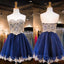 Blue Sweet Heart Lovely Beaded Graduation Homecoming Dresses, BG051476 - Bubble Gown