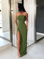 Simple Cheap Side Slit Elegant Long Prom Dresses, WP030