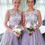 Junior Pretty Organza Lace Short Bridesmaid Dresses, BG51045