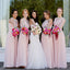 Long Chiffon Blush Pink Formal Cheap Wedding Party Bridesmaid Dresses, BG51064