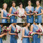 Blue Jersey Mismatched Long Charming Wedding Bridesmaid Dresses, BG51063