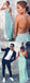 Chiffon Backless Tiffany Blue Cheap Prom Wedding Party Dresses, BG51246 - Bubble Gown