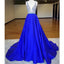 Eleagnt Royal Blue V Neck Inexpensive Long Prom Dresses, BG51524 - Bubble Gown