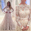 Gorgeous Long Sleeves Lace Affordable Long Evening Prom Dresses, BG51537