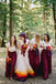 Short Sleeves Lace Top Long Cheap Wedding Party Bridesmaid Dresses, BG51558