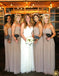 Simple Cheap Chiffon Sweetheart Floor Length Bridesmaid Dresses, BG51560