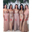 Affordable Mismatched Sequin Charming Long Bridesmaid Dresses, BG51563