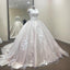 Gorgeous Cap Sleeves Applique Lace Long Birdes Ball Wedding Dresses, BG51574