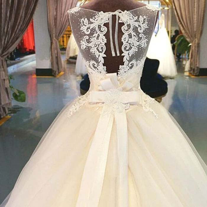 Online Elegant Cheap Sleeveless Bridal Ball Gown Long Wedding Dresses, BG51595