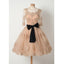 Half Sleeves Tulle Applique Lovely Affordable Short Homecoming Dresses, BG51603