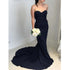 Affordable Popular Black Sweetheart Elegant Mermaid Long Bridesmaid Dresses, BG51615 - Bubble Gown