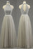 Two Pieces Tulle Cheap Long Bridesmaid Prom Dresses, BG51636