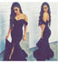 Off Shoulder Black Mermaid Sweetheart Side Slit Cheap Long Prom Dress, BG51028