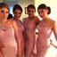 Charming One Shoulder Top Lace Mermaid Sexy Pink Bridesmaid Dresses, BG51073