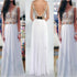 White V- Back Long Cheap Evening Party Long Prom Dresses, BG51230