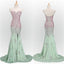 Long Mermaid Sweet Heart Side Split Sparkle Mint Prom Dresses, BG51148 - Bubble Gown