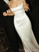 Gorgeous Mermaid Ivory Satin Spaghetti Straps Long Evening Prom Dresses, Custom prom Dress, BGS0208