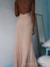 Sheath Sparkly Spaghetti Straps Mermaid Long Evening Prom Dresses, Custom Prom Dress, BGS0212