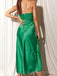 Sweet Heart Green Satin Mermaid Strapless Long Evening Prom Dresses, Custom Prom Dress, BGS0215
