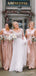 A-line Gold Sequin V-neck Long Bridesmaid Dresses , BN1067