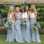 Simple A-line Two Pieces Long Custom Bridesmaid Dresses , BN1294