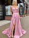 Spaghetti Straps Side Long Evening Prom Dresses, MR7020