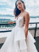 A-Line Long White Lace Evening Prom Dresses, Cheap Custom Wedding Dresses, MR7097