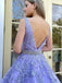 Sex Deep V Neck Backless Lace Tulle Long Evening Prom Dresses, Cheap Sweet Prom Dresses, MR7113