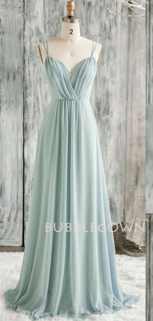 Simple Backless Chiffon Long Evening Prom Dresses, Cheap Custom Prom Dress, MR7230