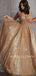 Golden Sequin Backless A-Line Long Evening Prom Dresses, Cheap Custom Sweet Prom dresses, MR7274