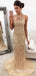 Mermaid Beaded Halter Long Evening Prom Dresses, Cheap Prom Dress, MR7720