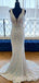 Backless Mermaid White Sequin Deep V-neck Long Evening Prom Dresses, Cheap Custom Prom Dresses, MR7956